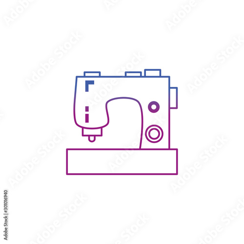 Isolated tailor machine line gradient design