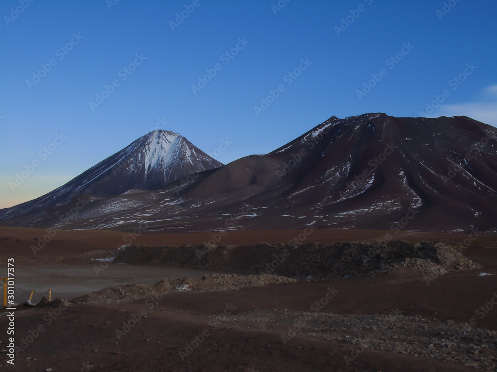 Licancabur volcano snowed in Potosi border Bolivia and Chile, 5900 masl volcano