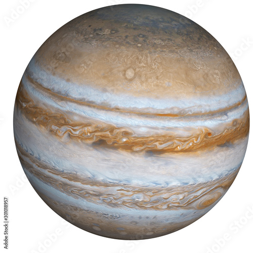 Fotografia High detailed Planet Jupiter of solar system isolated