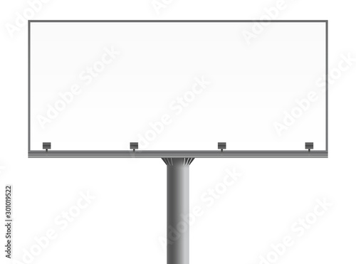 Blank billboard mockup. Vector illustration