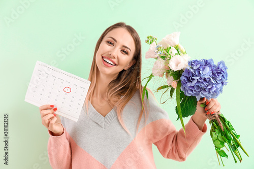 Beautiful young woman with ...