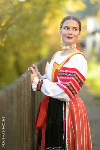 Slovak folklore. Slovak girl.