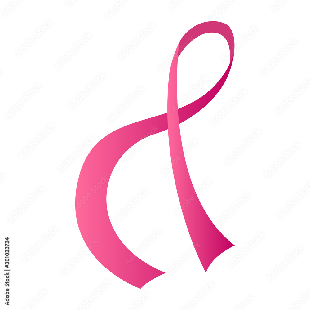Isolated breast cancer awareness ribbon - Vector illustration Isolated breast cancer awareness ribbon - Vector illustration