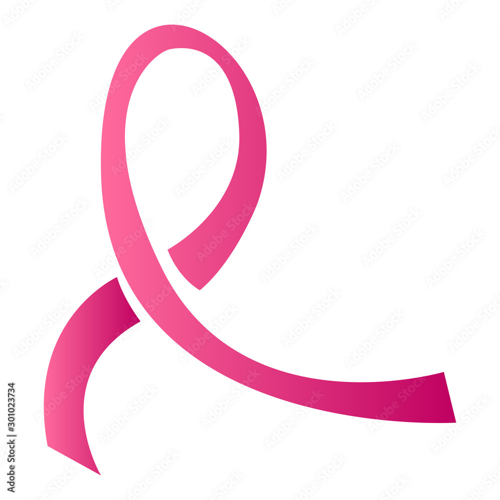 Isolated breast cancer awareness ribbon - Vector illustration Isolated breast cancer awareness ribbon - Vector illustration