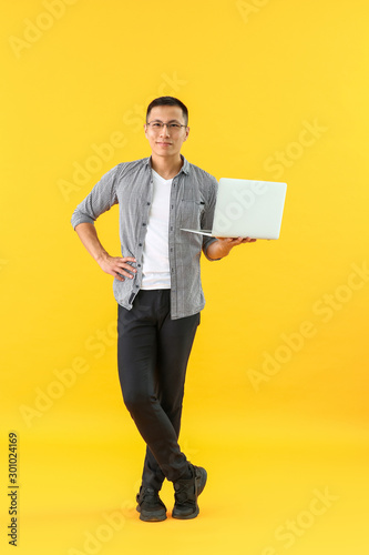 Male Asian programmer with ...