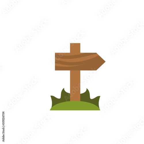 Isolated road sign flat design