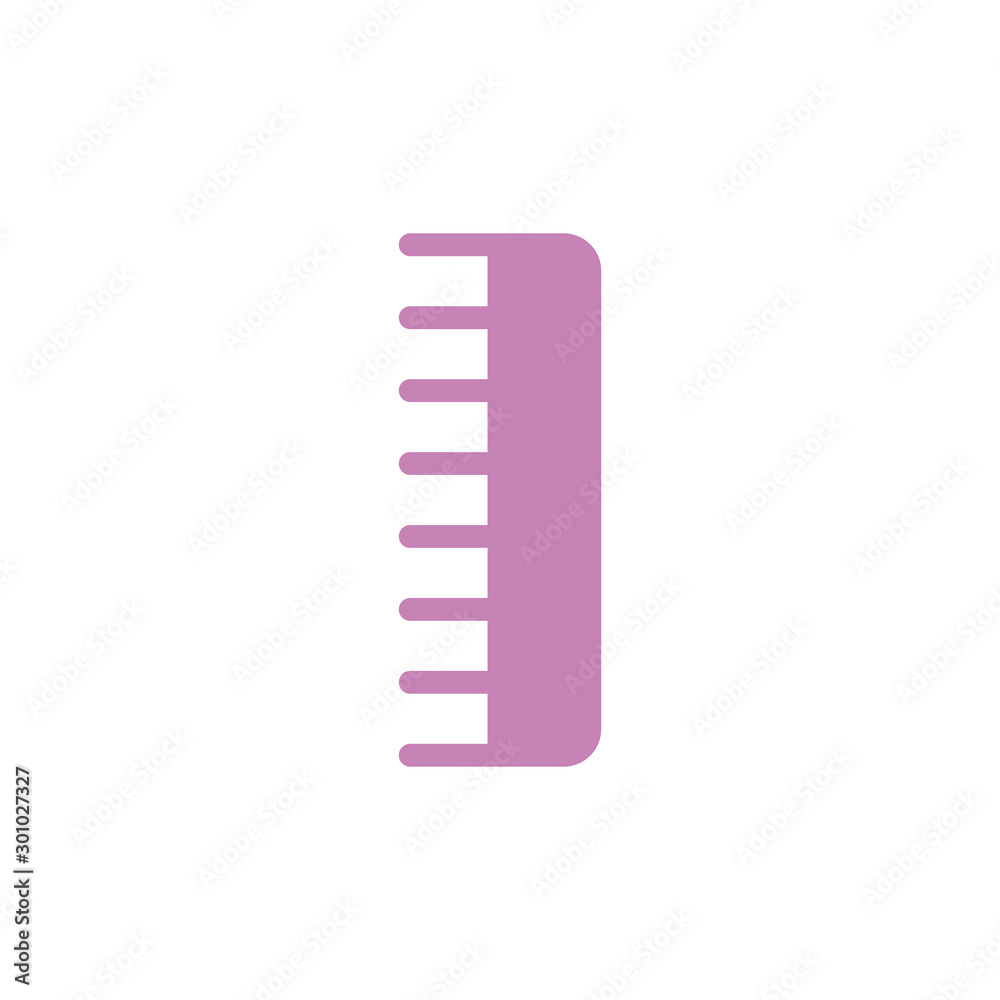 Isolated hair comb icon flat design Isolated hair comb icon flat design