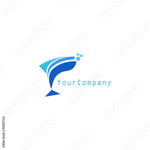 Free Download unique fishing related logo. fish vector illustration - GFXLoad