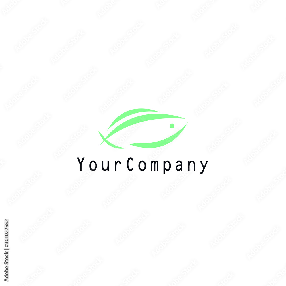 unique fishing related logo. fish vector illustration