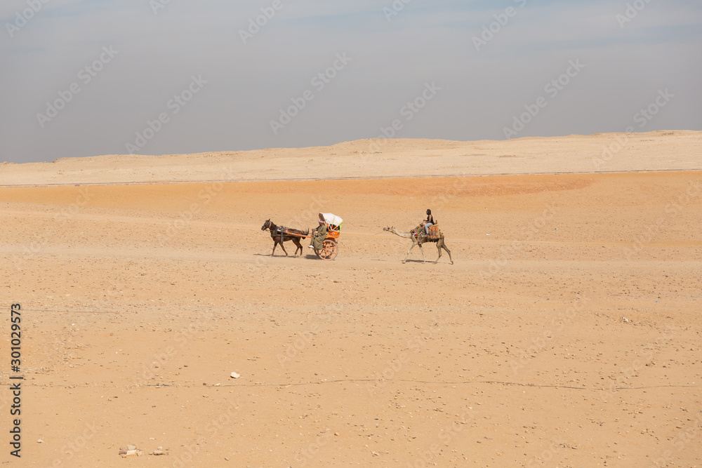 The ancient Egyptian Pyramid of Khufu with ruins, tombs and monuments in Giza, Cairo, Egypt The ancient Egyptian Pyramid of Khufu with ruins, tombs and monuments in Giza, Cairo, Egypt
