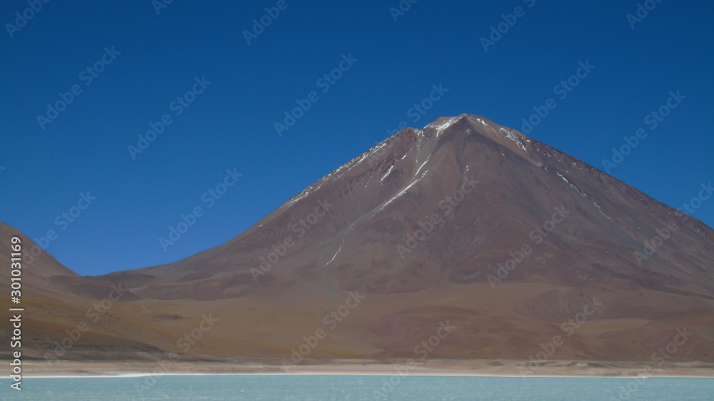 Laguna Verde in the department of Potosi in Bolivia