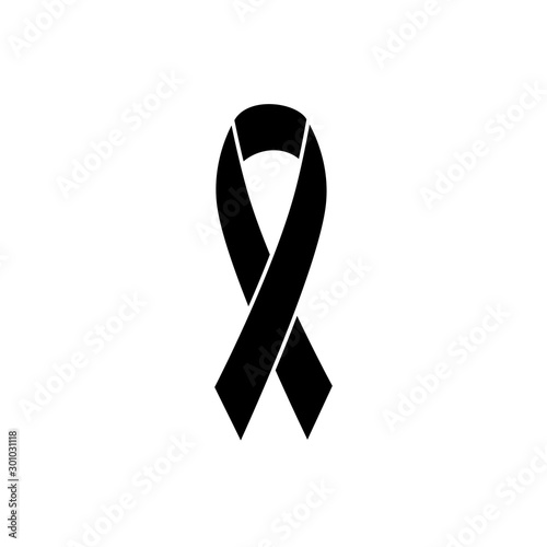 silhouette of ribbon campaign isolated icon vector illustration design