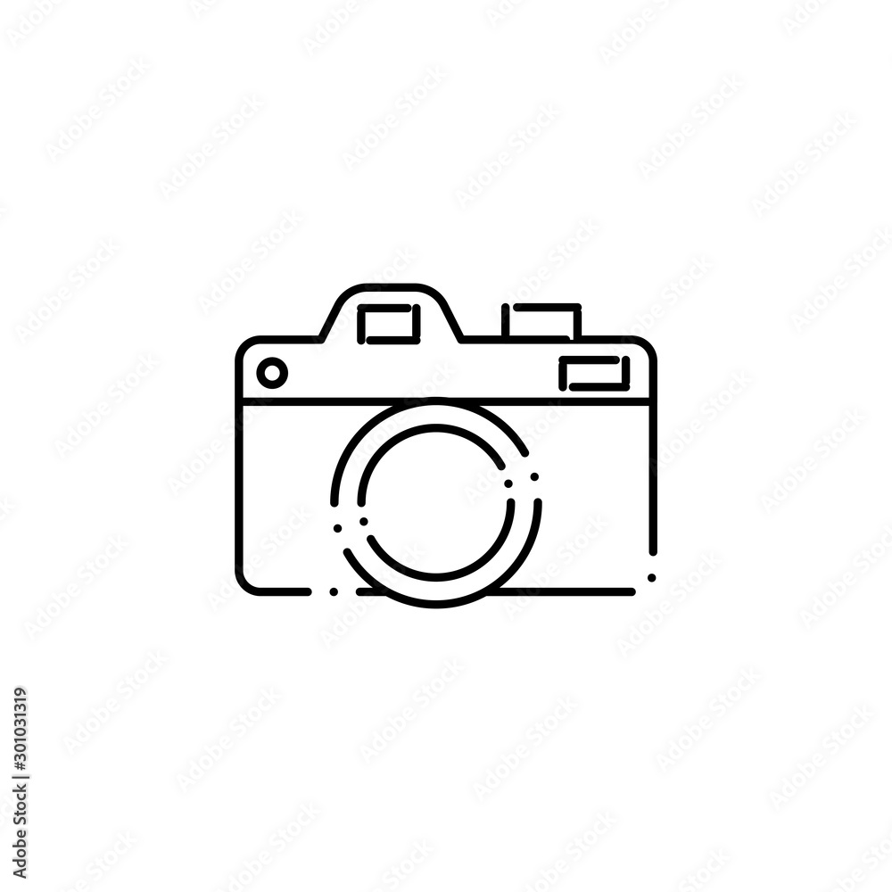Isolated camera icon line design