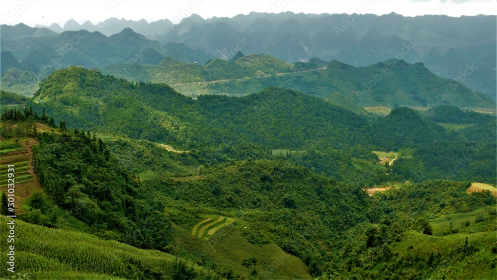 Landscape of Vietnam. Mountains. Traveling