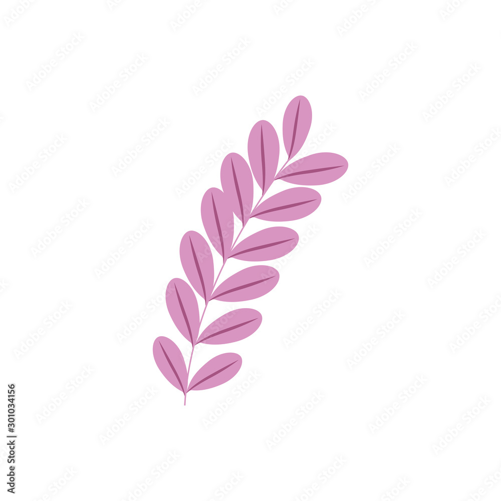 Obraz premium branch with leafs nature ecology isolated icon vector illustration design