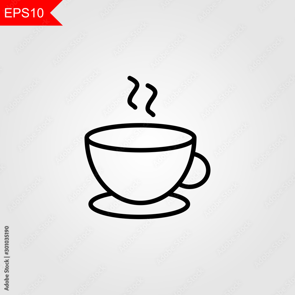 cup thin line icon, vector illustration eps10 cup thin line icon, vector illustration eps10