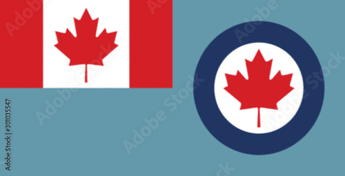 Slika na platnu The Royal Canadian Air Force Ensign is the official flag which is used to represent the Royal Canadian Air Force