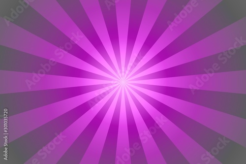 Sunburst cartoon background pattern with purple light rays