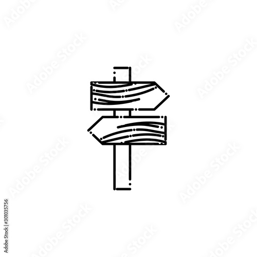 Isolated road sign line design