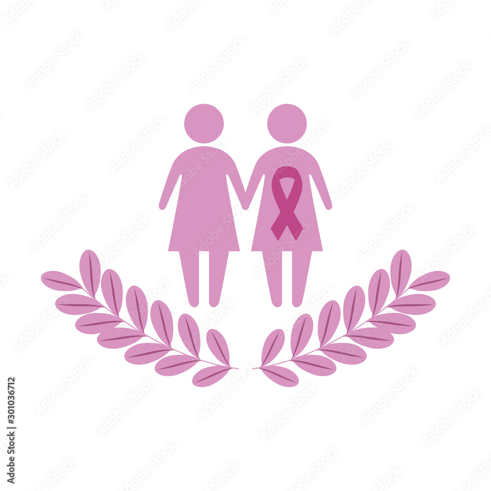 Woman breast with hand silhouette style icon Vector Image