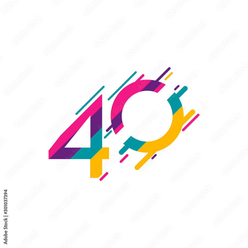 40 Years Anniversary Celebration Vector Template Design Illustration 40 Years Anniversary Celebration Vector Template Design Illustration