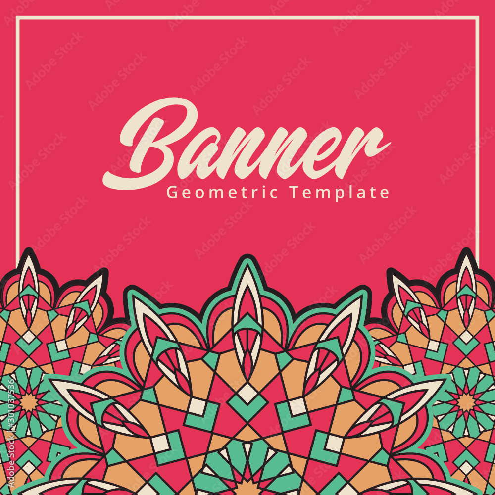 Obraz premium Colorfull Mandala Geometrical Background, Mozaic, wallpaper