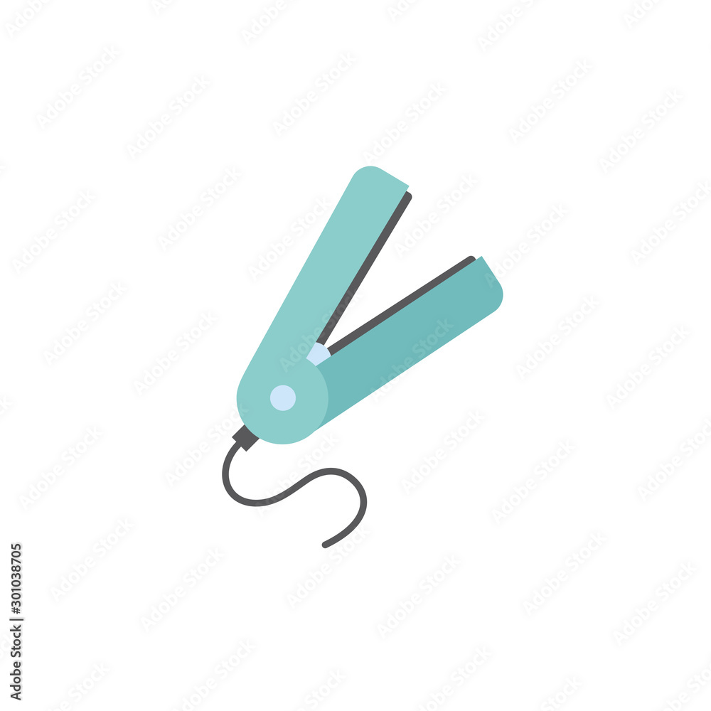 Isolated hair straightener icon flat design Isolated hair straightener icon flat design