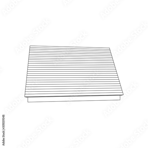 Cabin House Line art vector building isolated images