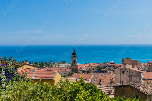 A view in Menton in France