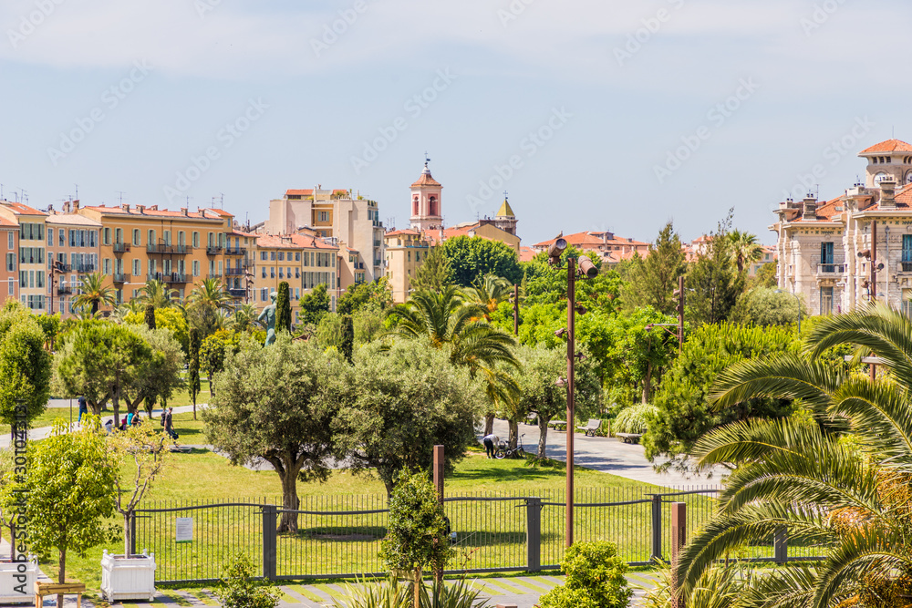Fototapeta premium A view in Nice in Cote d Azur in France