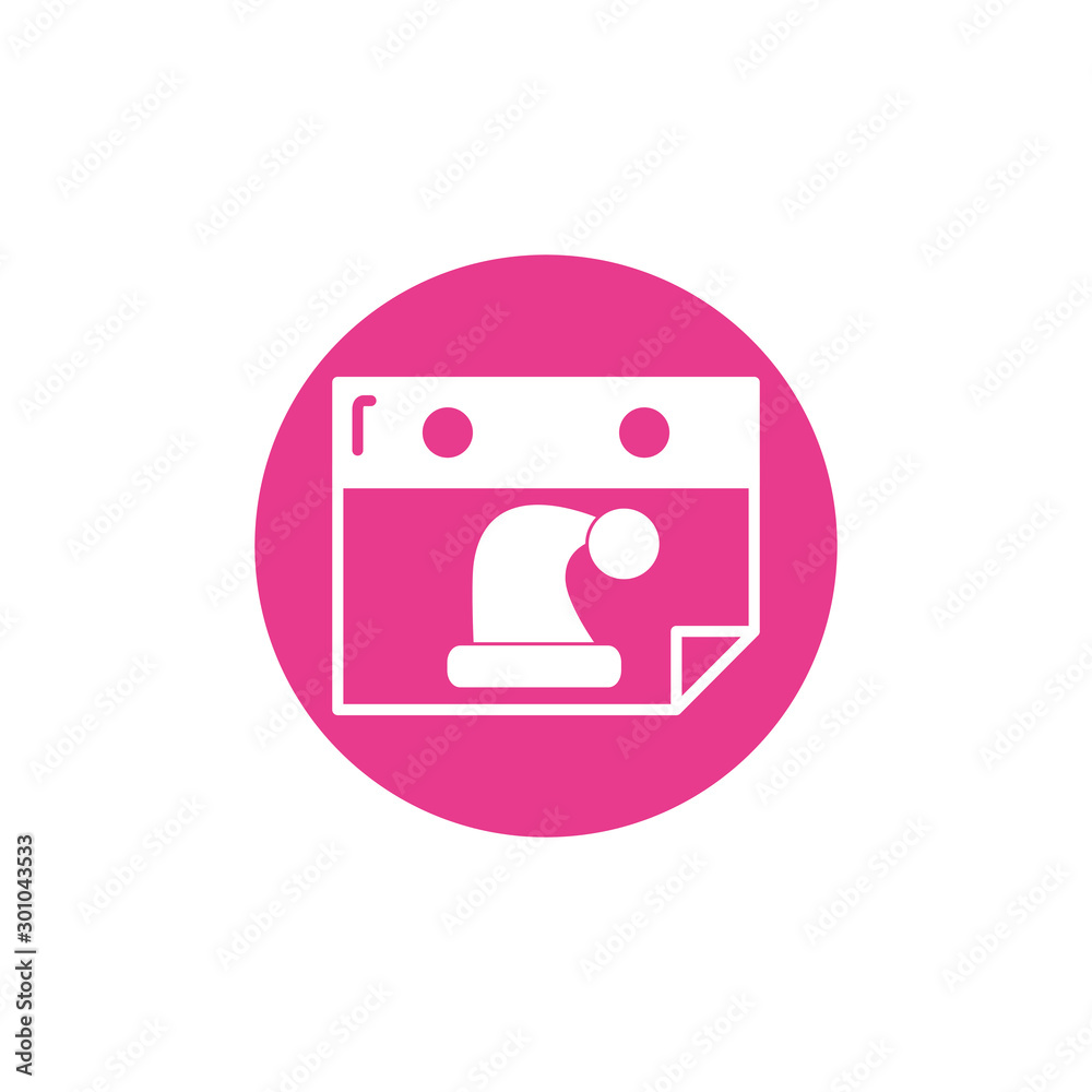 Isolated calendar block and flat design Isolated calendar block and flat design