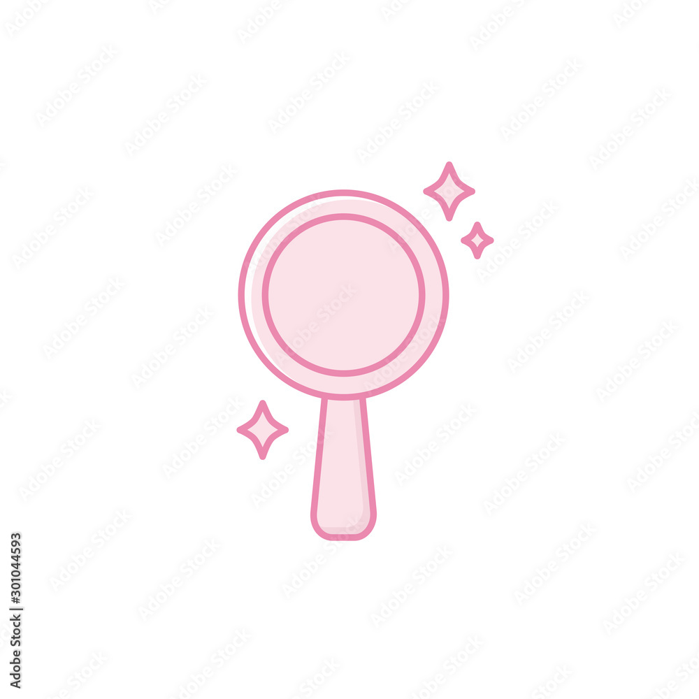 Isolated make up mirror fill design Isolated make up mirror fill design