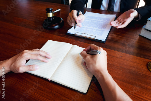 Lawyers give advice and recommend legal proposals. Check legal documents. Business Department of Legal Business Heritage