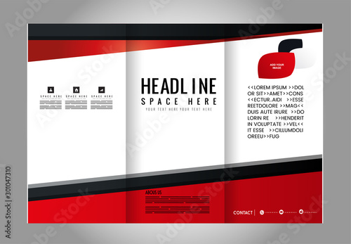 Trifold business brochure print template