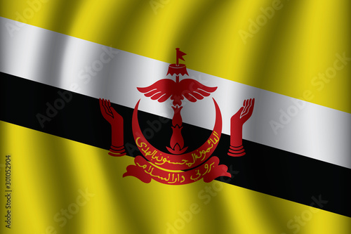 Flag of Brunei. Brunei Icon vector illustration eps10.  L photo