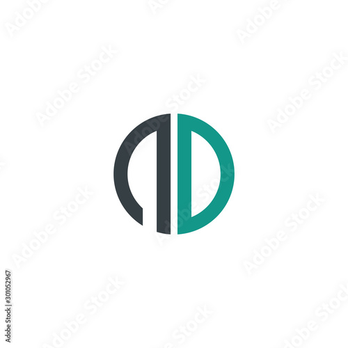 Initial Letter ND Creative Design Logo