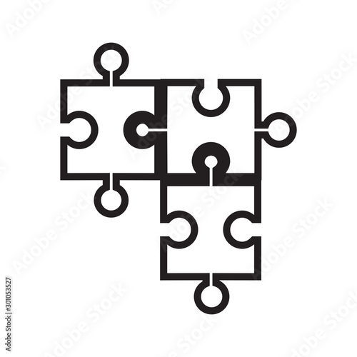 Puzzle Icon Vector Design Template