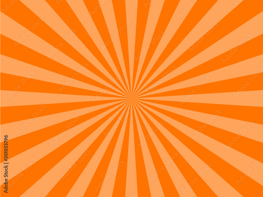 Orange Sunburst Background. Vector Illustration Stock Vector | Adobe Stock