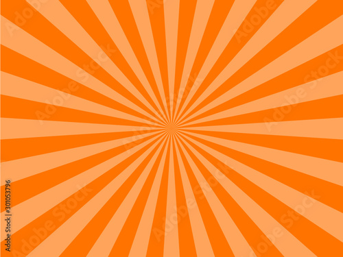 Orange Sunburst Background. Vector Illustration
