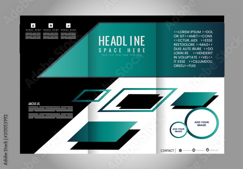 brochure design template vector tri-fold