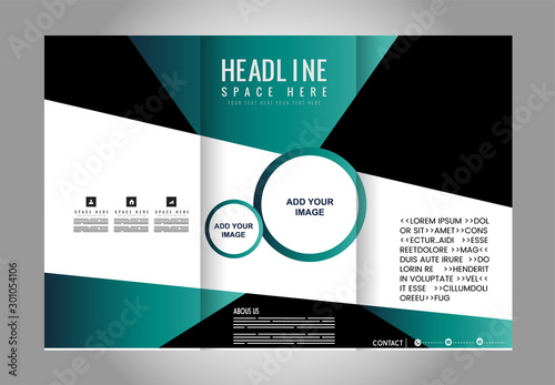 Tri-fold brochure design soft wave