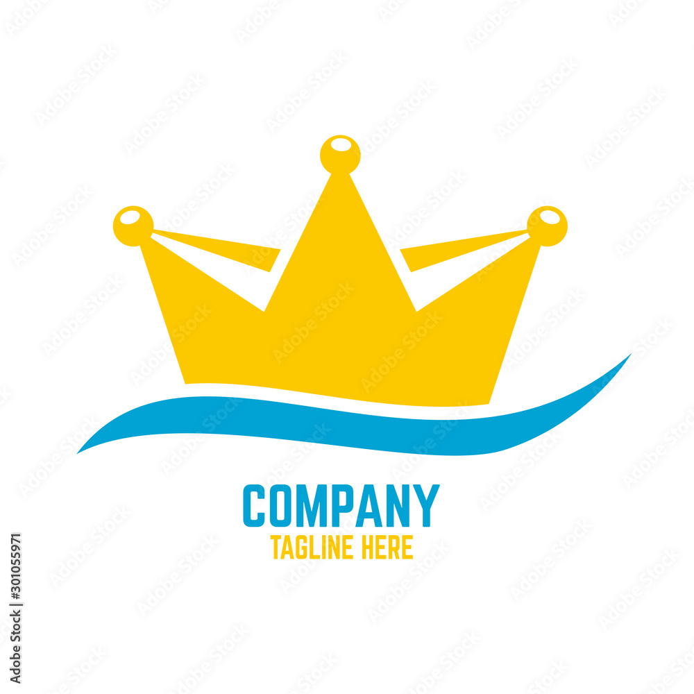 Modern royal sailing ship and the logo crown. Vector illustration. Modern royal sailing ship and the logo crown. Vector illustration.