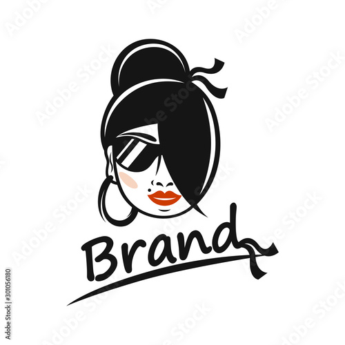 Modern beauty and gypsy logo. Vector illustration.