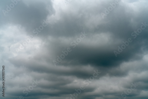 grey storm rain clouds or nimbus on sky