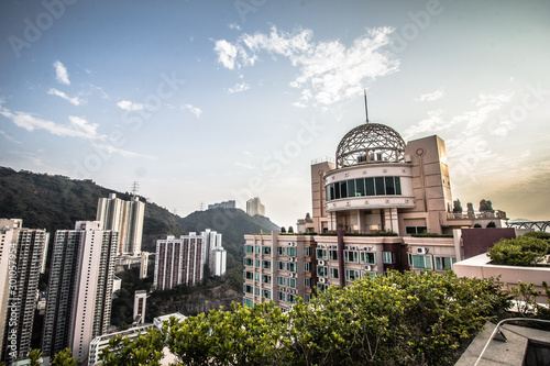 Canvas Print Hong Kong's dense urban and architectural landscape