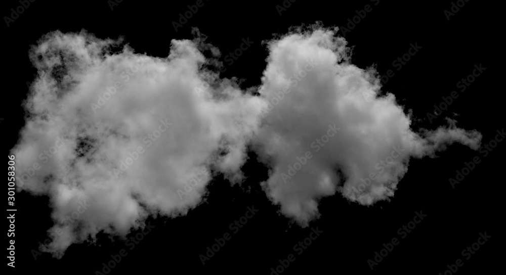 White cloud isolated on black background,Textured smoke,brush effect White cloud isolated on black background,Textured smoke,brush effect