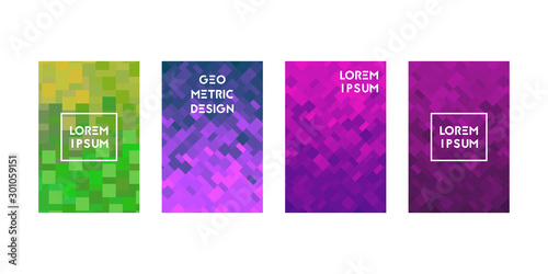 Cards set with pixel texture.