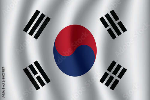 Flag of South Korean. South Korean Icon vector illustration eps10.