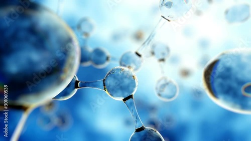 Abstract Physics Science Molecule Background - Loopable 3D Animation