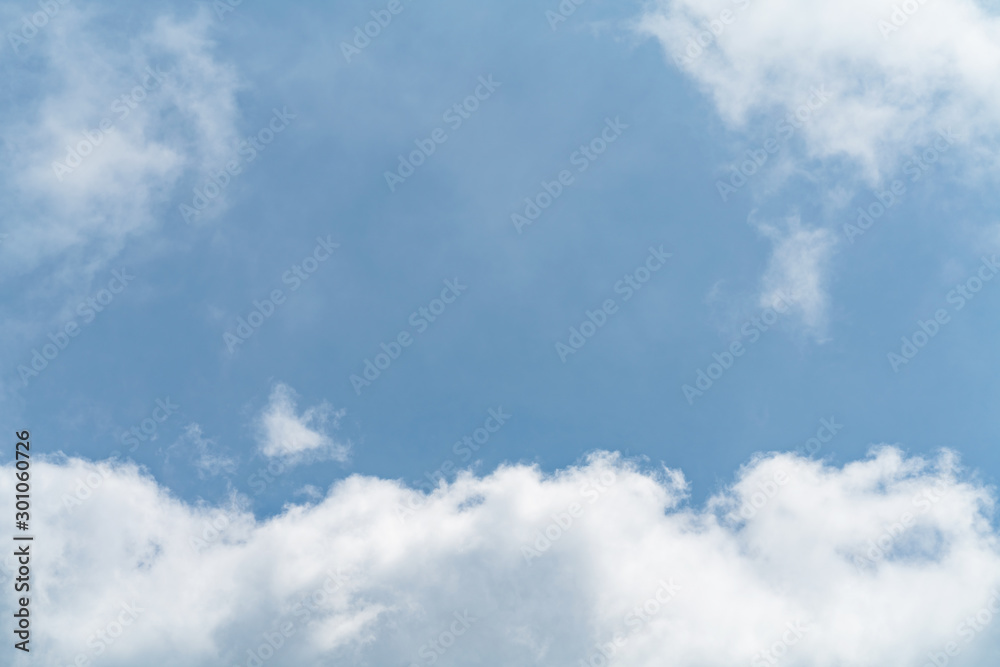 White cloud and blue sky background with copy space White cloud and blue sky background with copy space